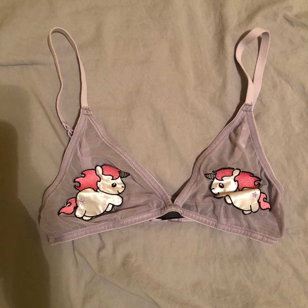 Lavender Mesh Chubby Unicorn bralette